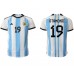 Argentina Nicolas Otamendi #19 Replika Hemma matchkläder VM 2022 Korta ärmar